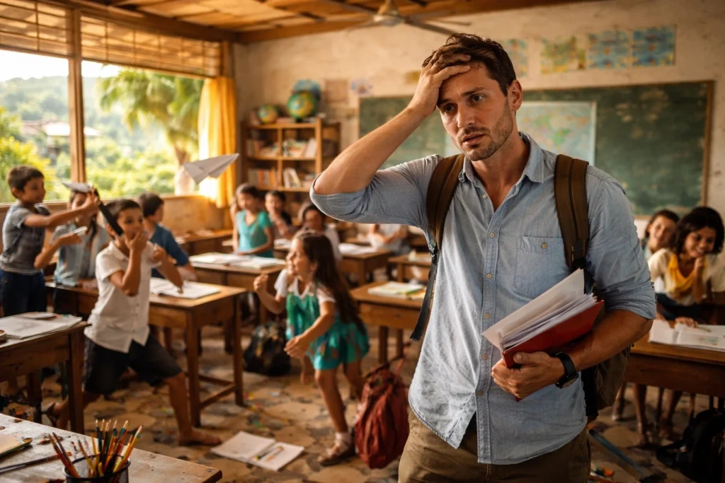 A teacher facing a classroom crisis